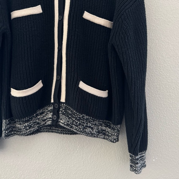 J. Crew Front Pocket Lady Cotton Cardigan Sweater Black Knit Preppy Classic Chic - Picture 11 of 14